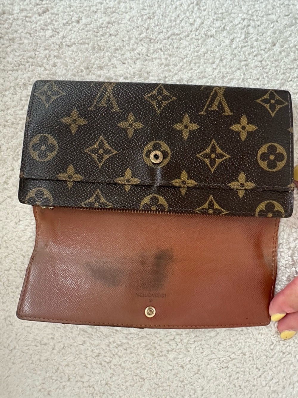 Louis Vuitton Monogram Sarah Long Wallet - Dark Brown & Gold - Picture 6 of 8